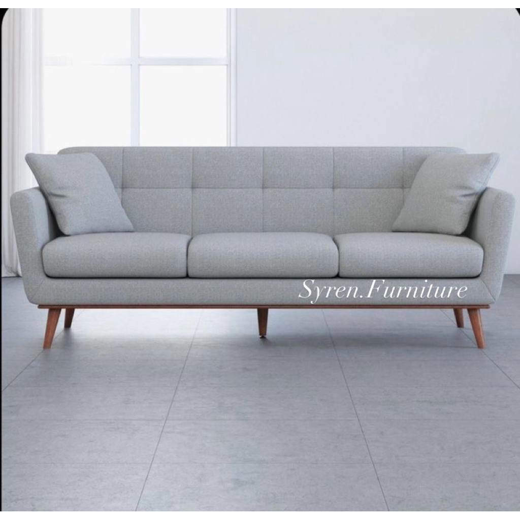Sofa Retro Scandinavian 3 Seater Minimalis Sofa Retro Minimalis Kayu Jati