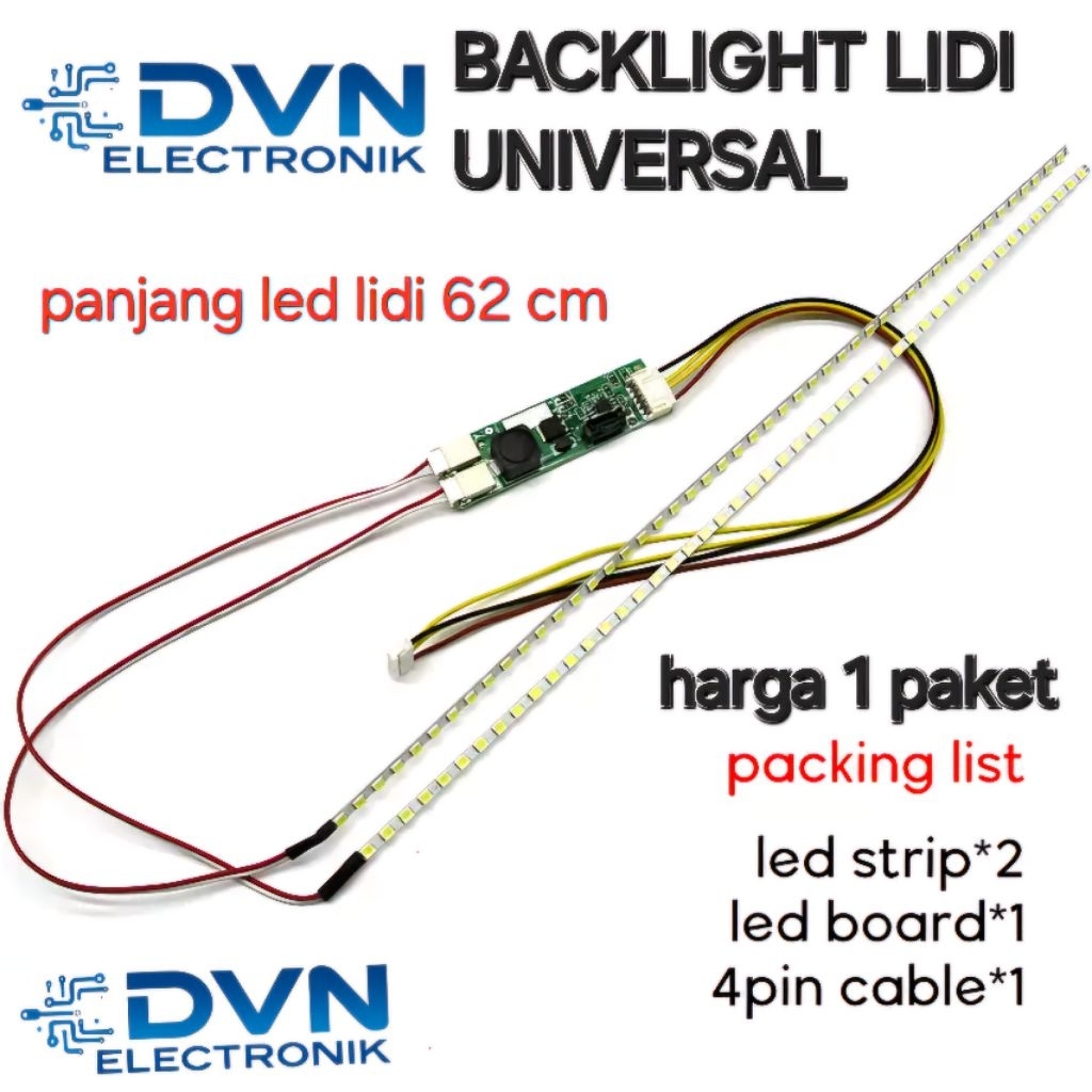 BACKLIGHT LED LIDI STRIP STRIPS UNIVERSAL MULTI PLUS INVERTER LAMPU TV BL KECIL SMD LED TV UNIVERSAL