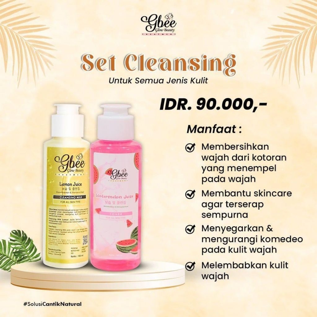 Gbee Glow Beauty Paket Cleansing / Paket Skincare