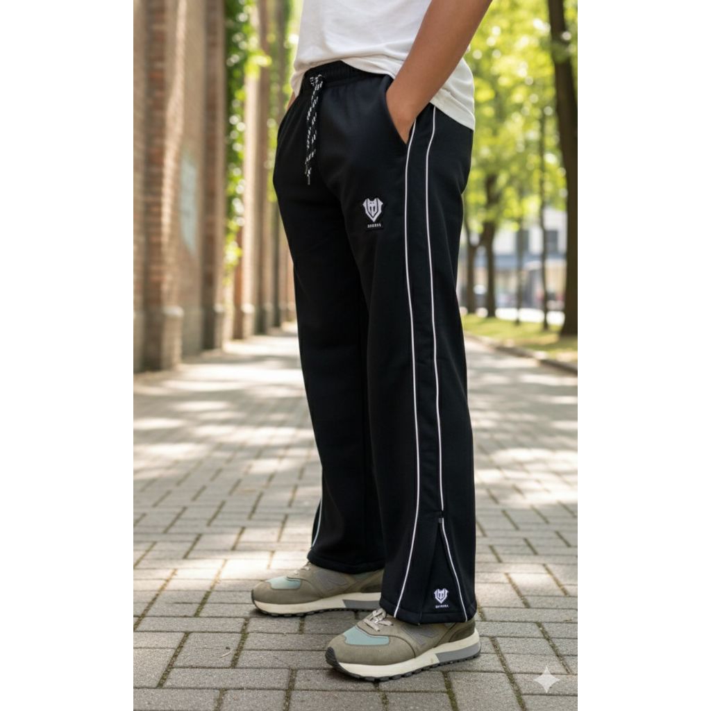 LTH APPAREL Celana Baggy Sweatpants Bahan Kain Fleece Celana Panjang Baggy Pria/Wanita