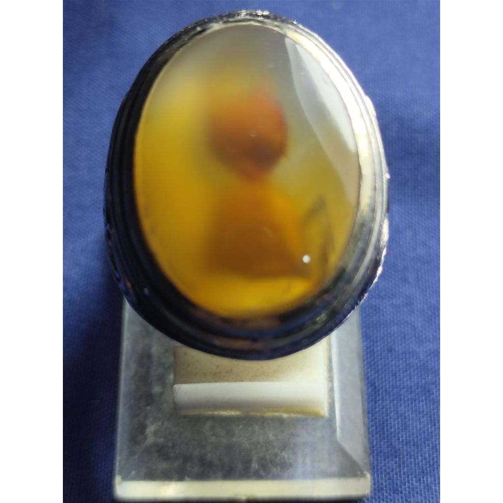 Natural Chalcedony, YELLOW CAT / Batu Anggur Motif, SI OYEN