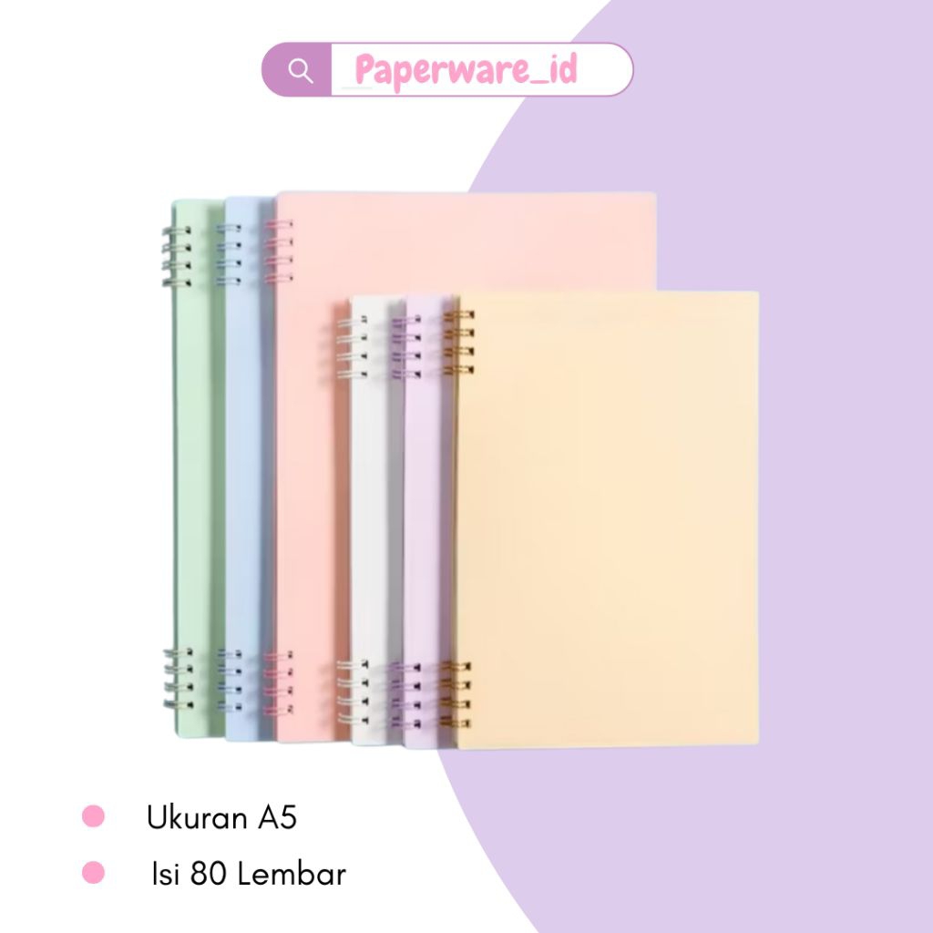 notebook a5 warna pastel aesthetic / binder pastel a5