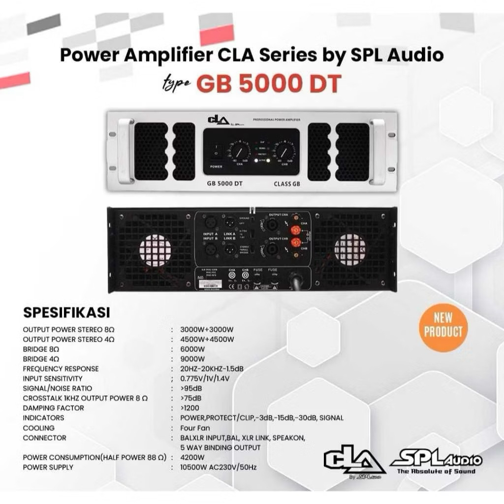 CLA By SPL Audio Power Amplifier Tipe GB 5000 DT - Power CLA By SPL AUDIO GB5000DT