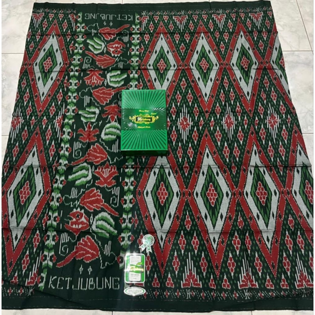 SARUNG KETJUBUNG GOYOR GREEN/SILVER