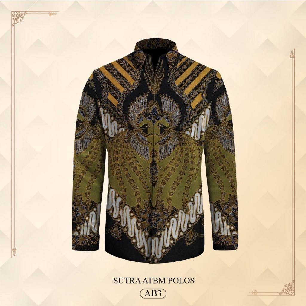 Kemeja pria batik tulis sutra asli pekalongan pola lengan panjang baju batik pria exclusive modern