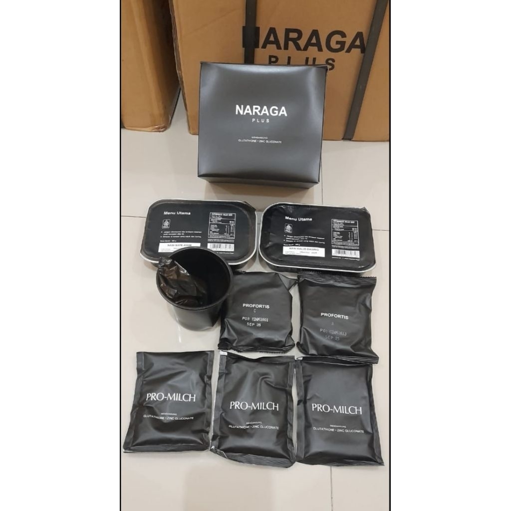 NARAGA PLUS. RANSUM TNI. MAKANAN TNI. KONSERVEN TNI. 1 PAKET