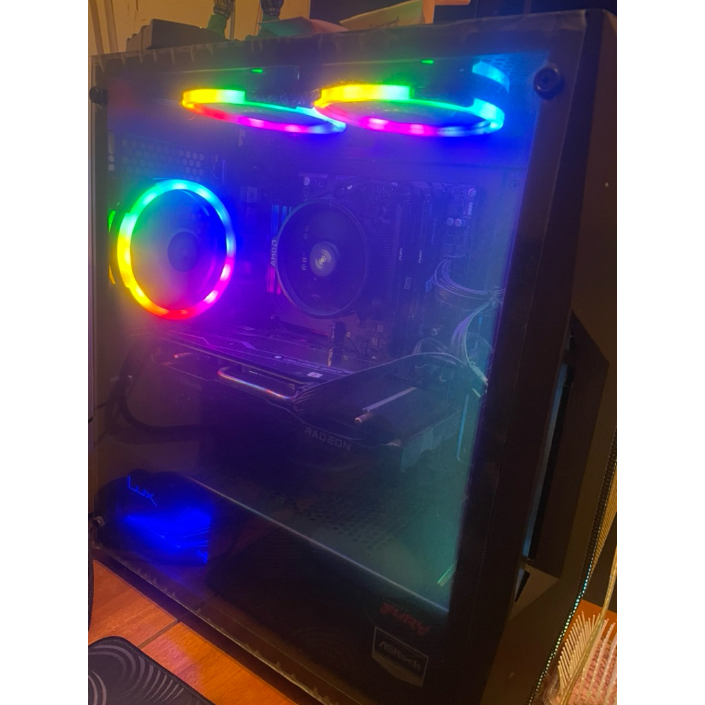 PC Gaming Full Set Ryzen 5600G + RX 6650 XT + Monitor AOC 24G2SPE (165hz)