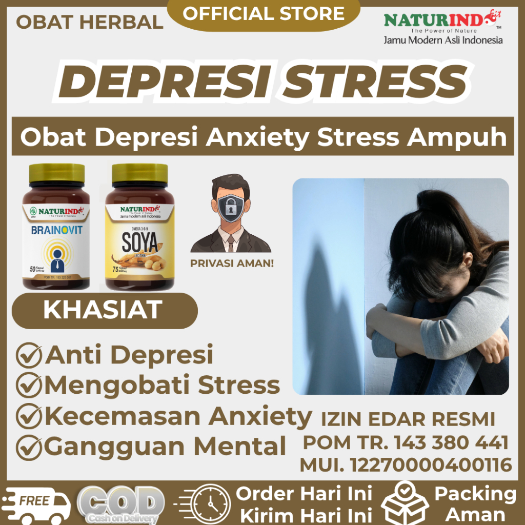 Obat Stress Depresi Cemas Anxiety Herbal Gangguan Mental Menenangkan Otak dan Emosi Bipolar ADHD