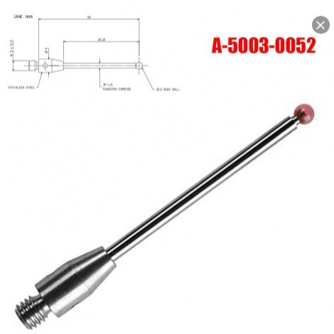 Bengkel Probe Cmm Panjang 2mm 30mm Aksesoris Bola Cmm Stylus Listrik