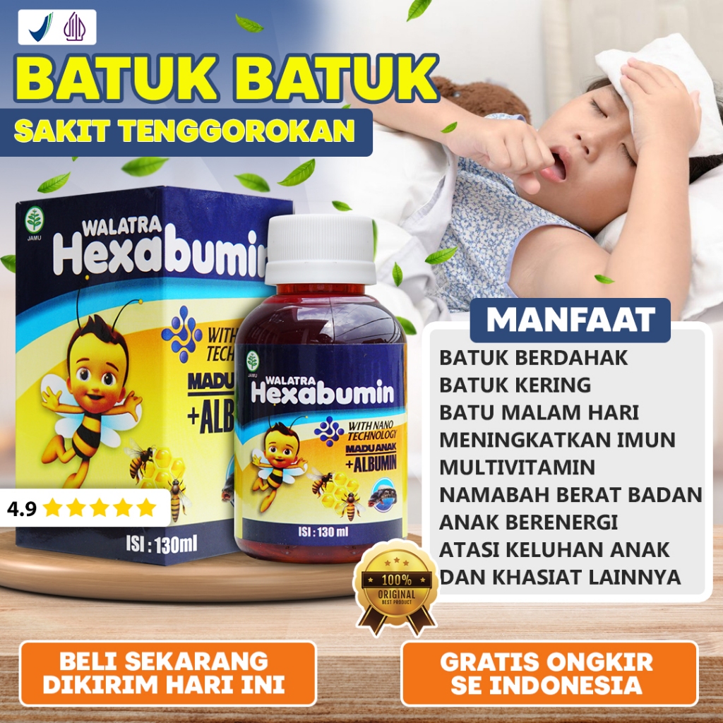 Obat Anak Sakit Tenggorokan Dan Batuk Herbal Alami Sirup Radang Tenggorokan Amandel Flu Pilek Demam 