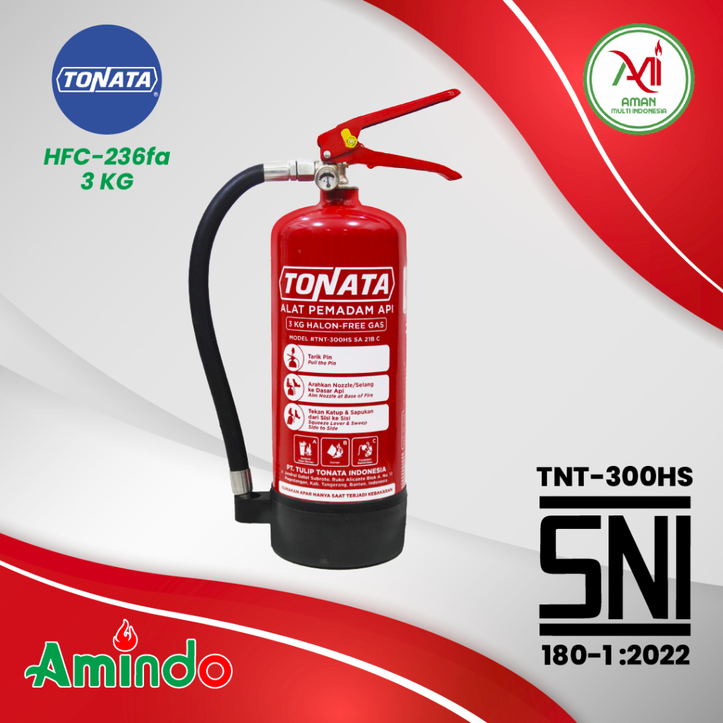 Alat Pemadam Api Tonata SNI / APAR Clean Agent HCFC/HFC 3 kg
