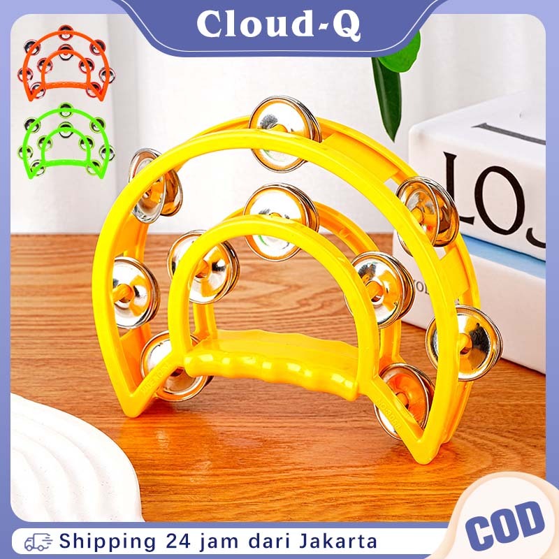 Warna Acak Alat Musik Tamborin / Alat Musik Tamborin Double Ring / Tambourine Anak