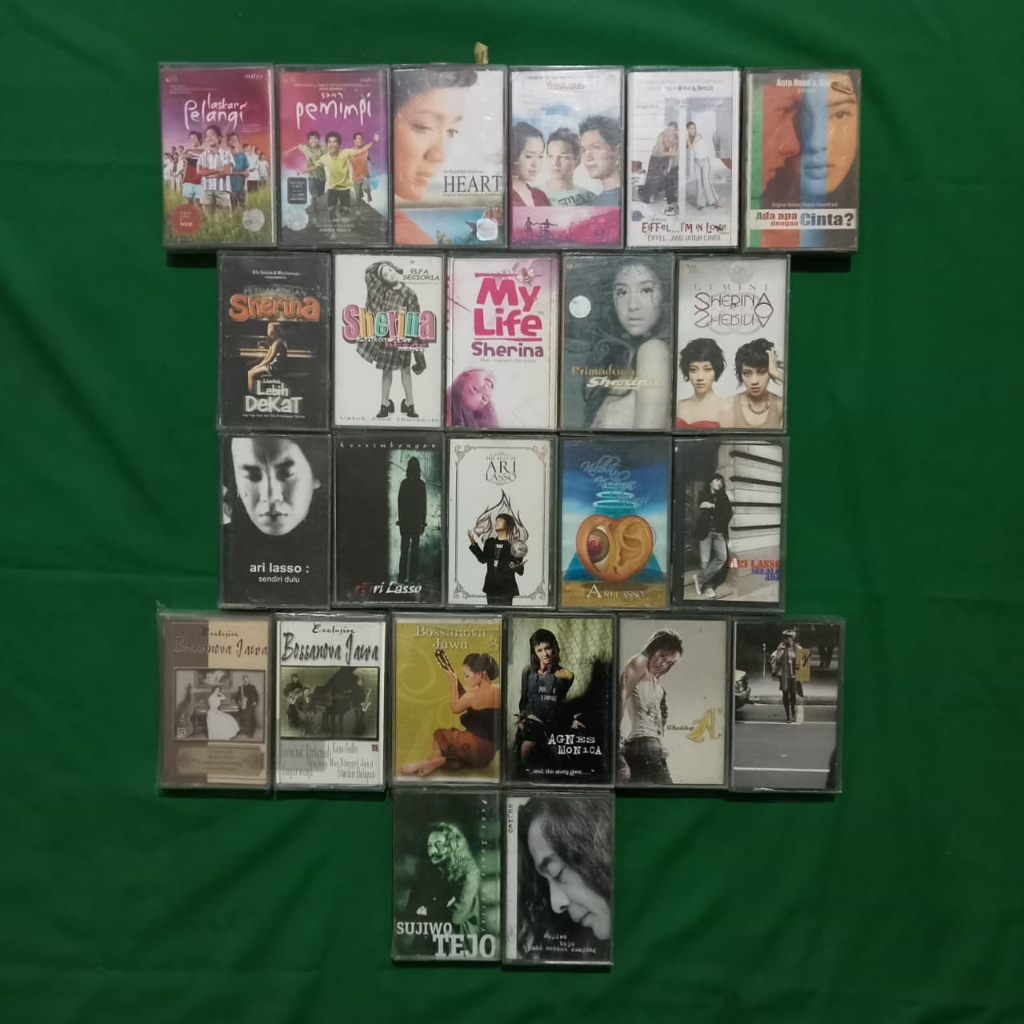 PAKETAN Kaset Pita Original Indo - Agnes Monica - Ari Lasso - Sherina - Sujiwo Tejo - Bossanova Jawa
