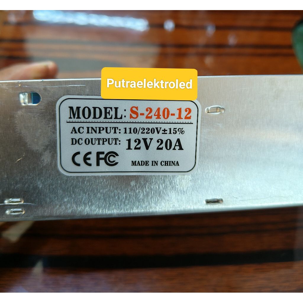 Adaptor 12V 20A S-240-12 / AC - DC Adaptor 12 Volt 20 Amper S-240-12