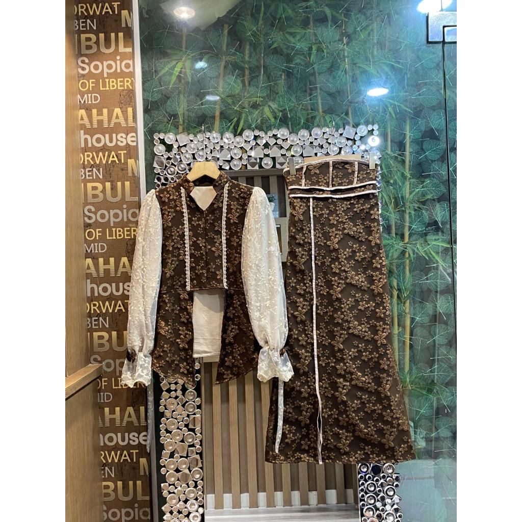 Set 2 in 1 Suzy by bombshellstores / set wanita / set 3 in 1 / ootd kondangan / set pakaian kekinian