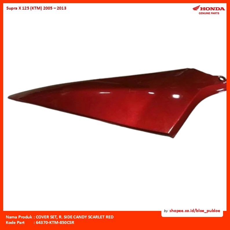 COVER SET, R. SIDE CANDY SCARLET RED/64370KTM850CSR