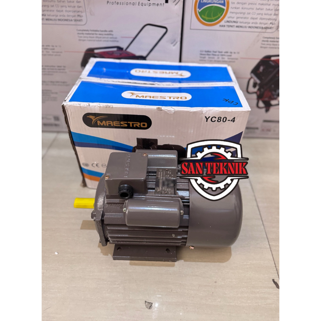 Mesin Penggerak Dinamo 1/2HP 1400RPM/ Electric Motor Maestro YC80-4 0,5 HP 1400RPM