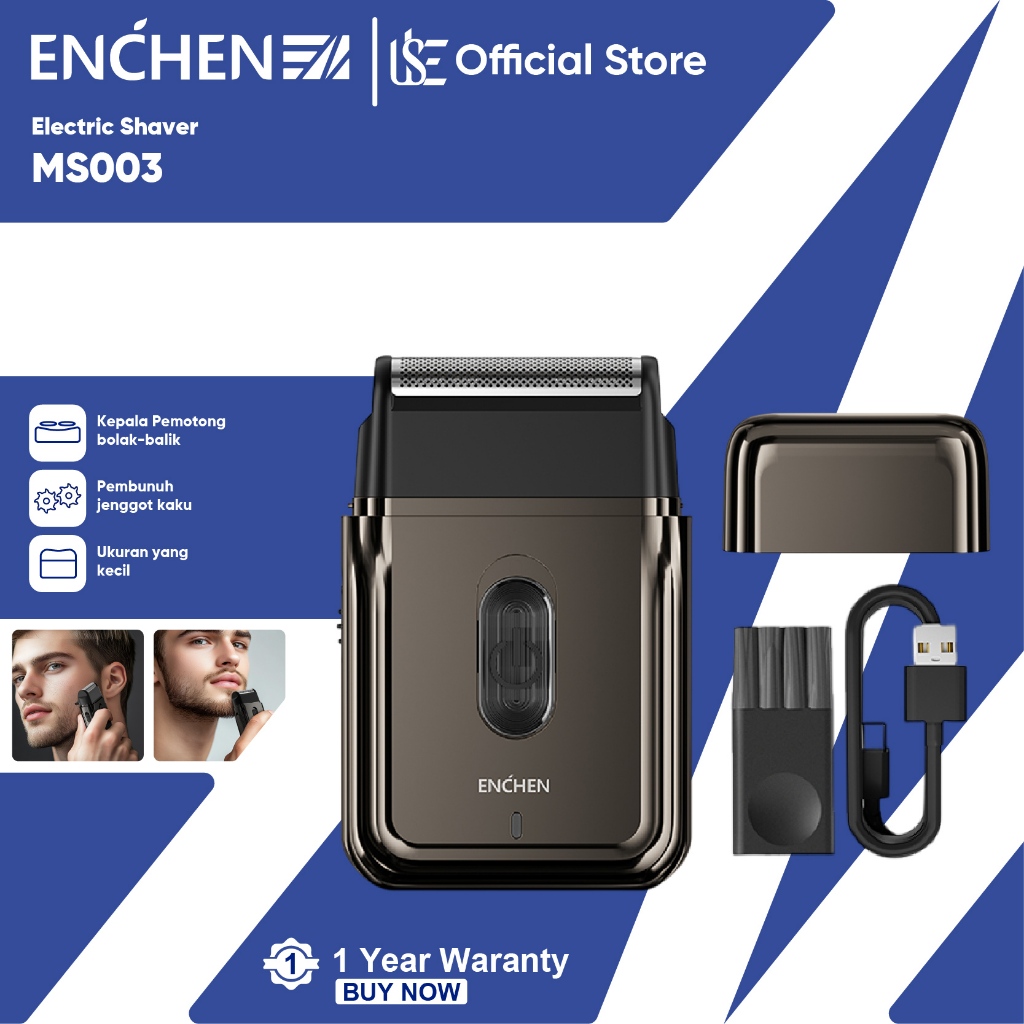 ENCHEN MS003 Alat Cukur Elektrik Alat Cukur Kumis Jenggot Portable Slim Mini Electric Shaver