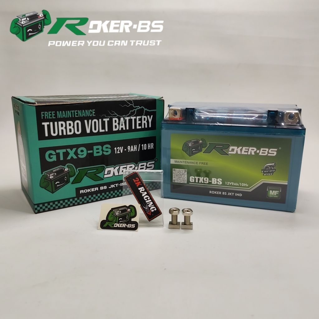 Aki Kering Roker BS GTX9 BS Kawasaki Er6n Ninja 250 Z1000 Z800 KTM Duke 200 250 RC 200 250 Pulsar 20