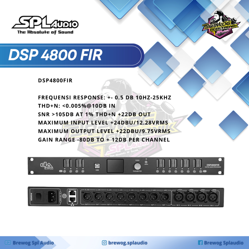 DLMS CLA BY SPL DSP 4800FIR ORIGINAL BREWOG SPL AUDIO