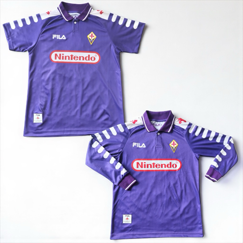 Jersey Retro Fiorentina Nintendo home 98/99 Classic Vintage Blockcore