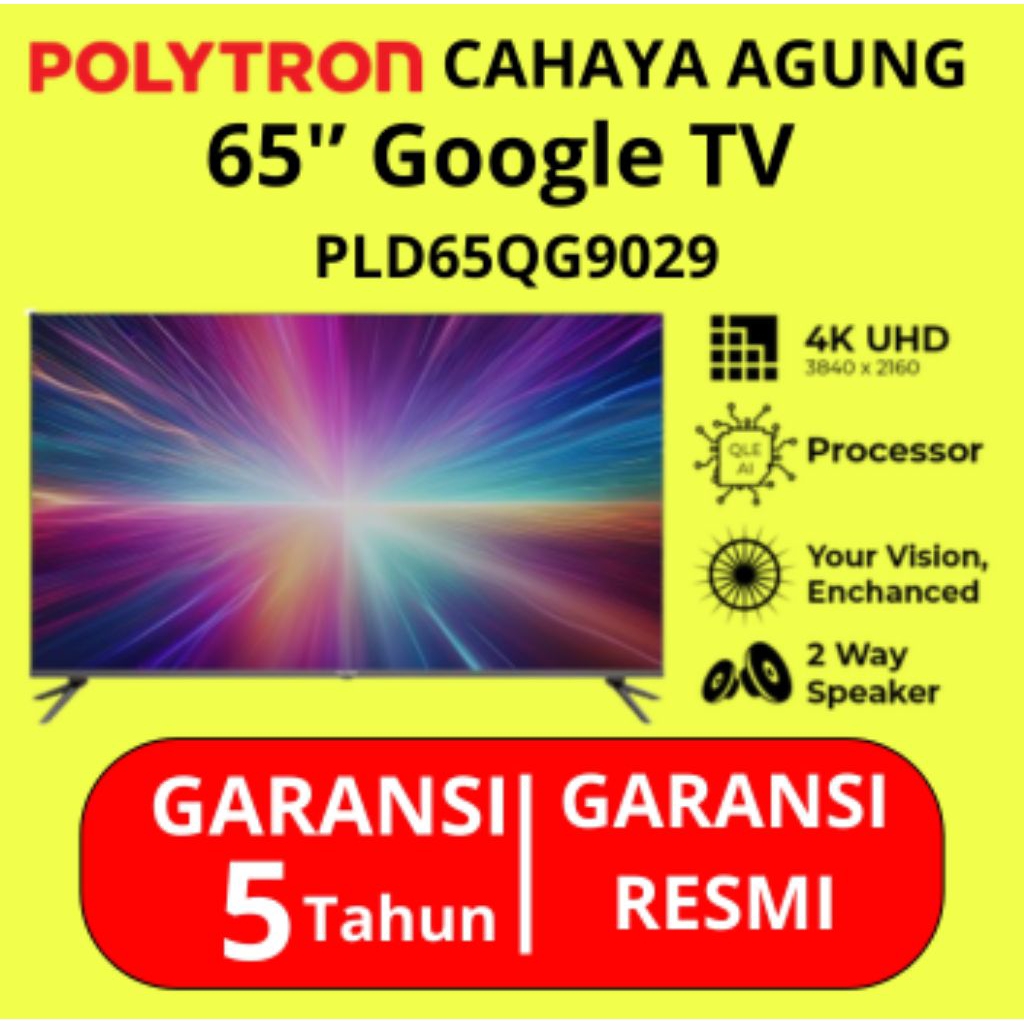 POLYTRON LED TV 65 INCH GOOGLE TV UHD PLD-65QG9029