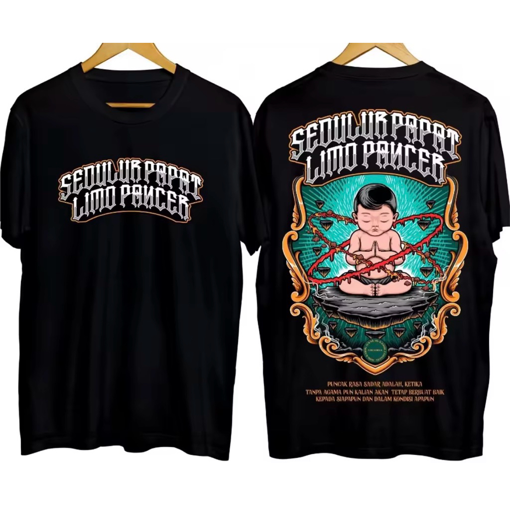 KAOS ATASAN DISTRO PRIA SEDULUR PAPAT LIMO PANCER