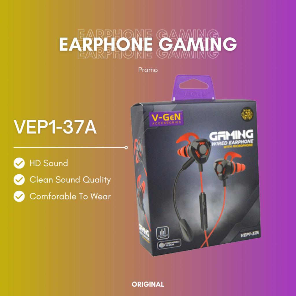 VGEN VEP1-37A EARPHONE GAMING V-GEN