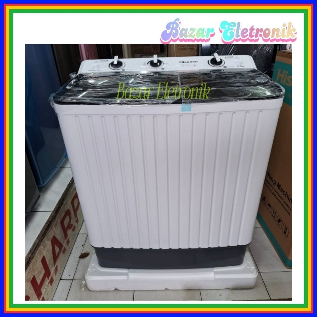 MESIN CUCI HISENSE WSHS 8013 UB / MESIN CUCI HISENSE 2TABUNG 8KG / HISENSE WSHS 8013UB