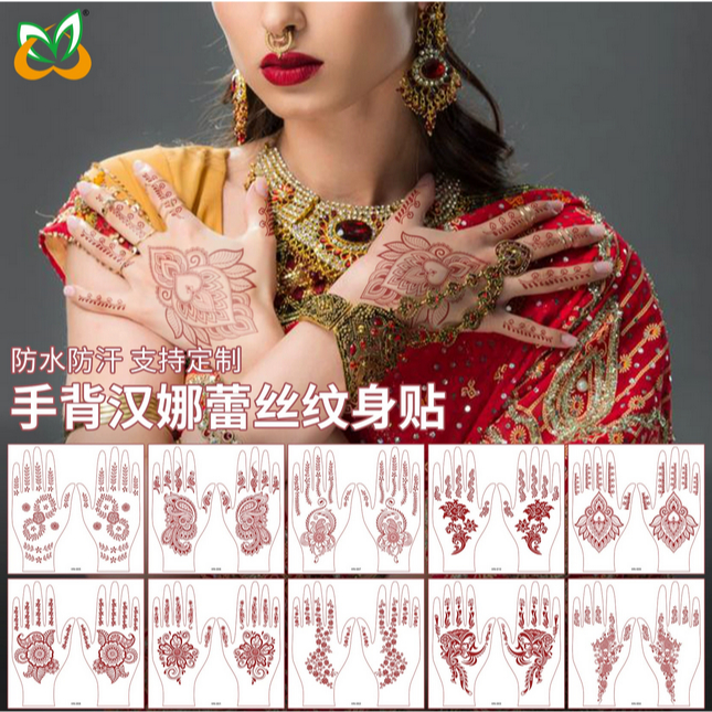 Tato temporer premium semi permanen tattoo fruit ink tatto Jari Tangan Stiker Tato Tangan