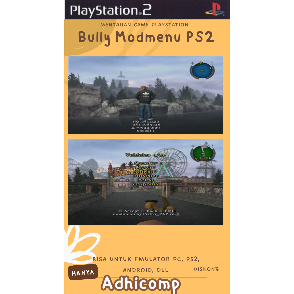 Bully Modmenu PS2 100% WORK