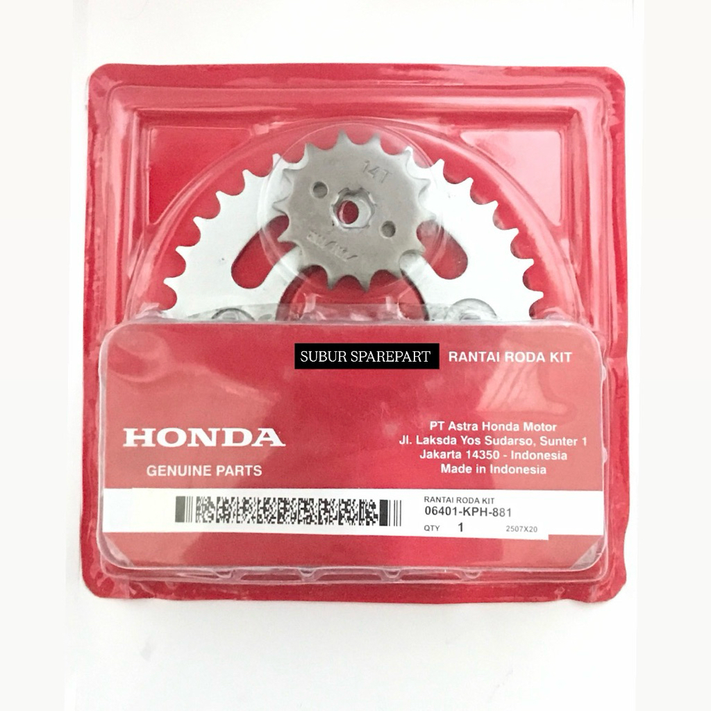 GIR SET GEAR SET+RANTAI KHARISMA SUPRA X 125 KPH