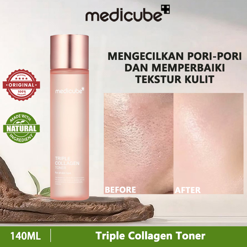 Medicube Triple Collagen Toner 140ml/Medicube Toner-Hidrasi mendalam & kulit montok