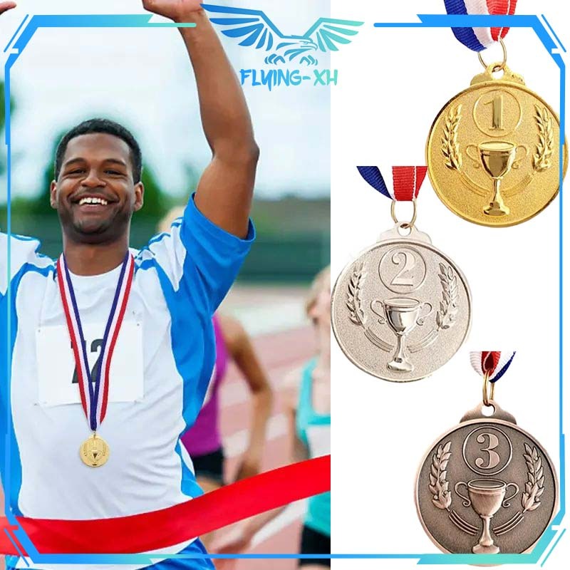 Medali Emas Perak Perunggu 1pcs Medali Logam Medali Penghargaan Medali Kejuaraan Logam Medali Lomba