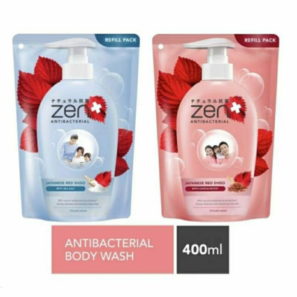 Zen Antibacterial Shiso Japan 400ml / Zen Sabun Cair 400ml