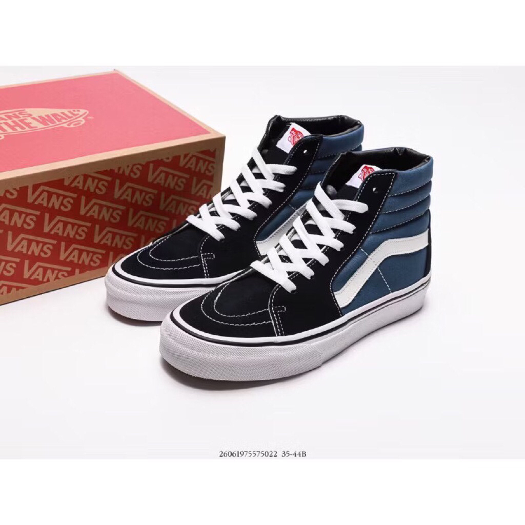 ( OLD ) Sepatu Vans Sk8 High Classic Navy Blue Best Quality