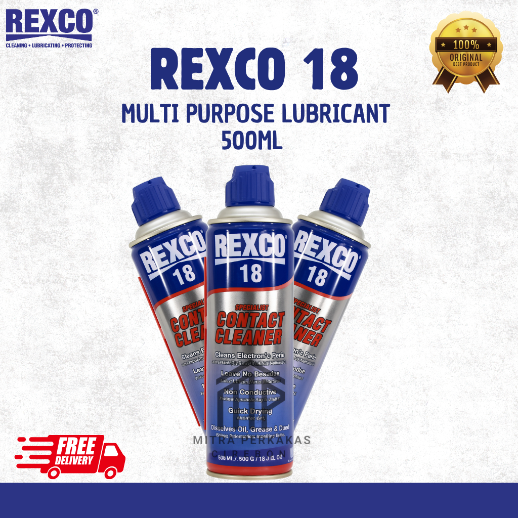 Rexco 18 Contact Cleaner 500 ml / Pembersih Komponen Elektronik Elektrik 500ml
