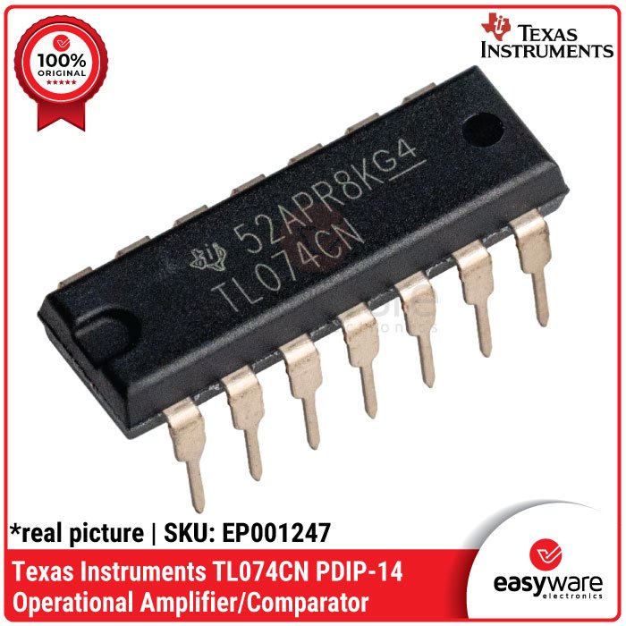 Texas Instruments TL074CN PDIP-14 Original - IC TL074 CN TL 074 CN Operational Amplifier