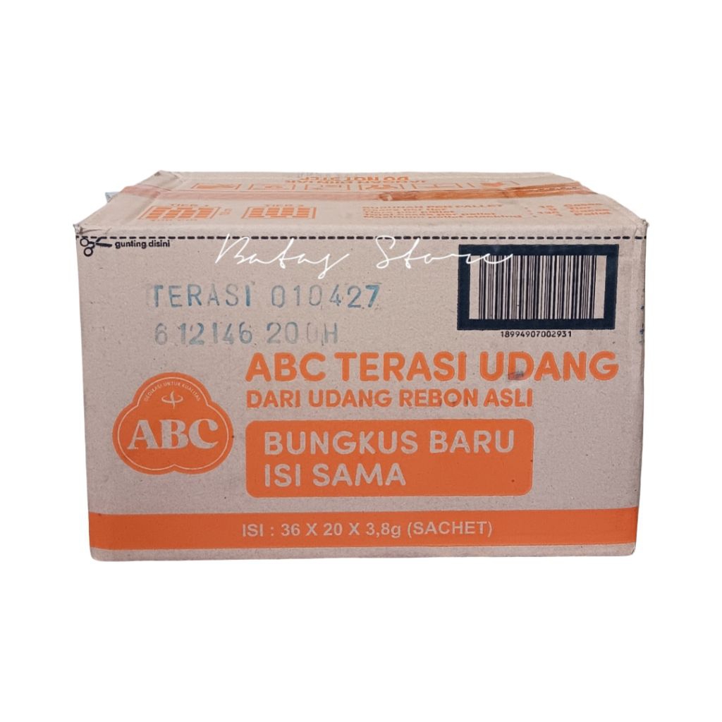 Terasi Udang ABC – 1 Dus Isi 36 Pak x 20 Sachet • Promo