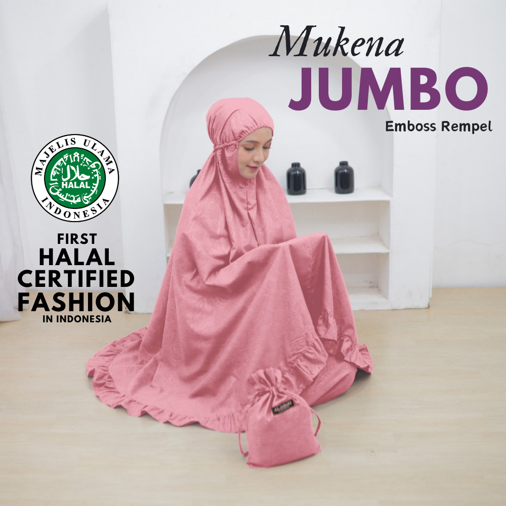 Al Jabari - Mukena Dewasa Jumbo Rempel Mewah Premium Free Tas