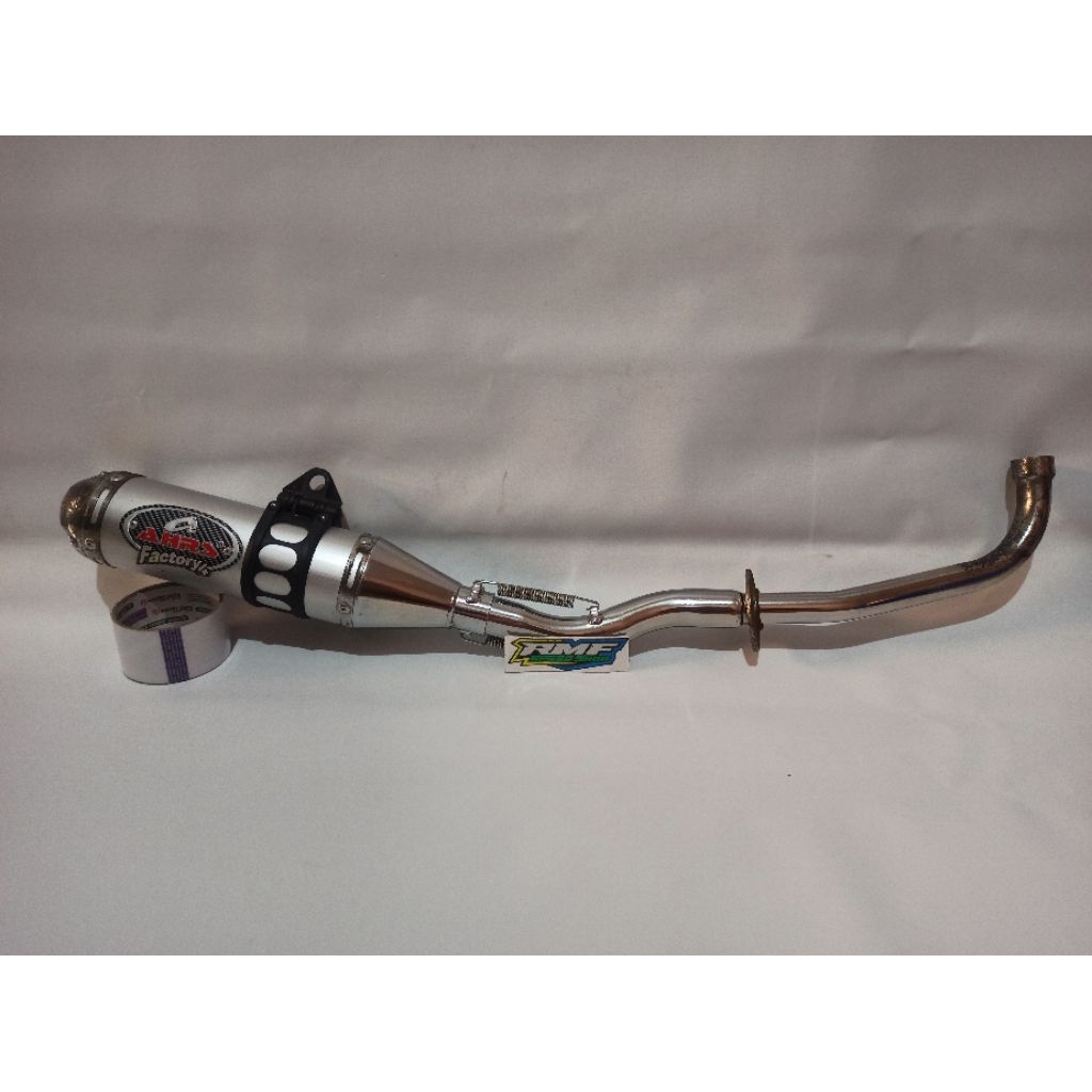 Knalpot AHRS Factory4 Max Chrome Suzuki Smash Shogun NOS