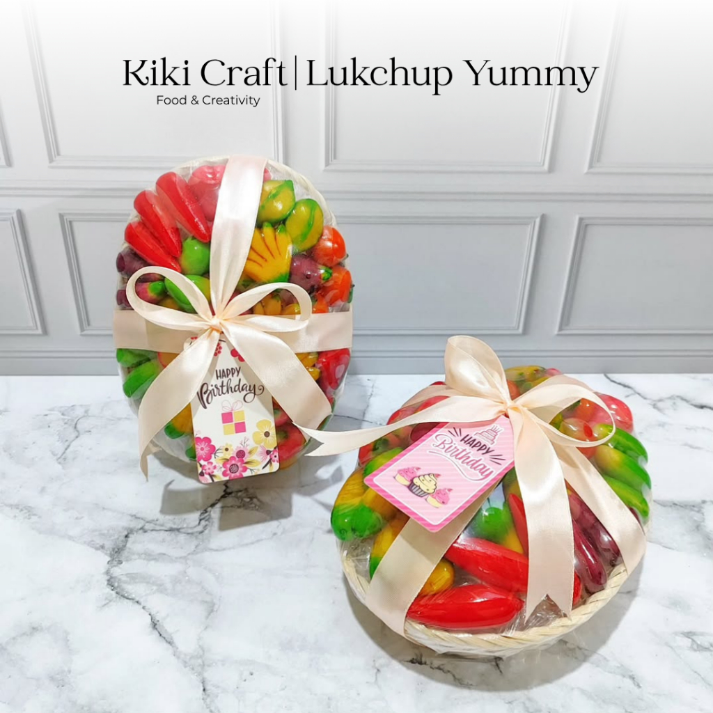 Kue lukchup mini thailand keranjang isi 45 Hampers lebaran Hampers keranjang parcel buah mini idul f
