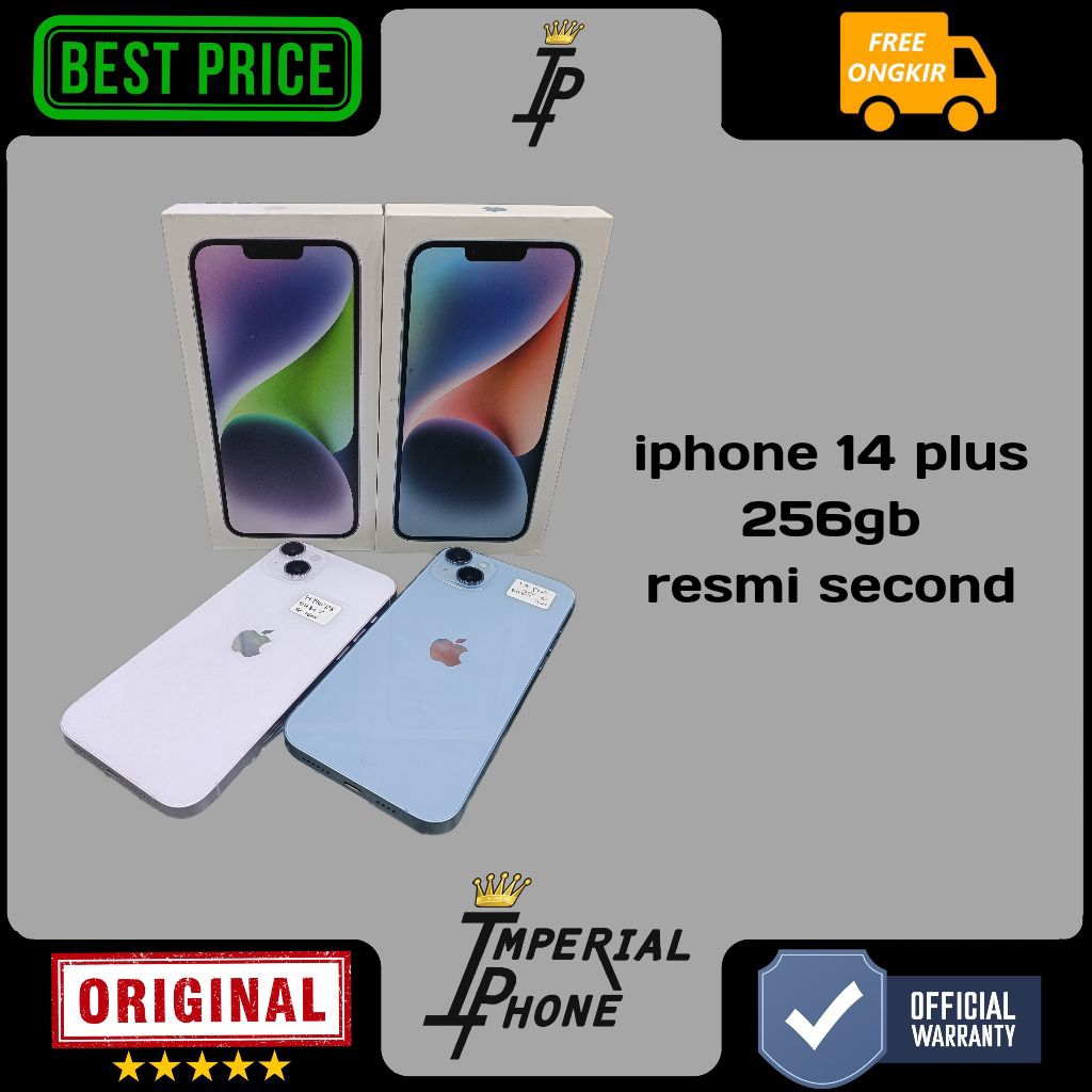 iphone 14 plus 256GB second resmi