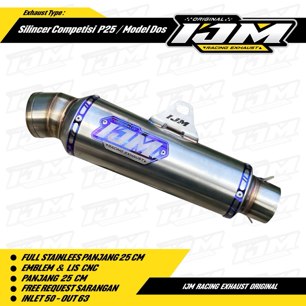 Slinser kompetisi ijm original knalpot bahan tebal model dos inlet 50