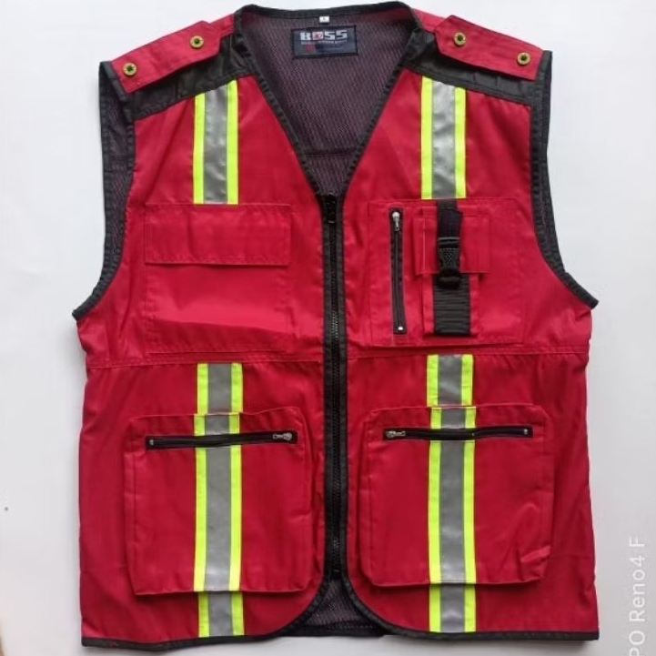 SAFETY VEST HSE/ ROMPI SAFETY WARNA MERAH/ROMPI SAFETY