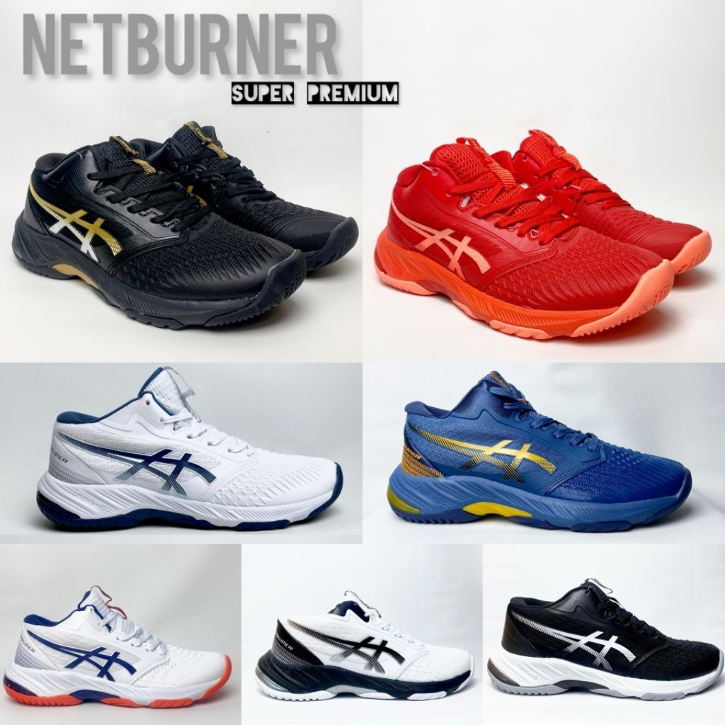 SEPATU VOLLY ASICS NETBURNER GRADE ORI SEPATU OLAHRAGA VOLLEYBALL FREE KAOSKAKI