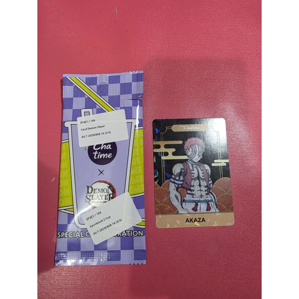 Akaza chatime blind card demon slayer kimetsu no yaiba