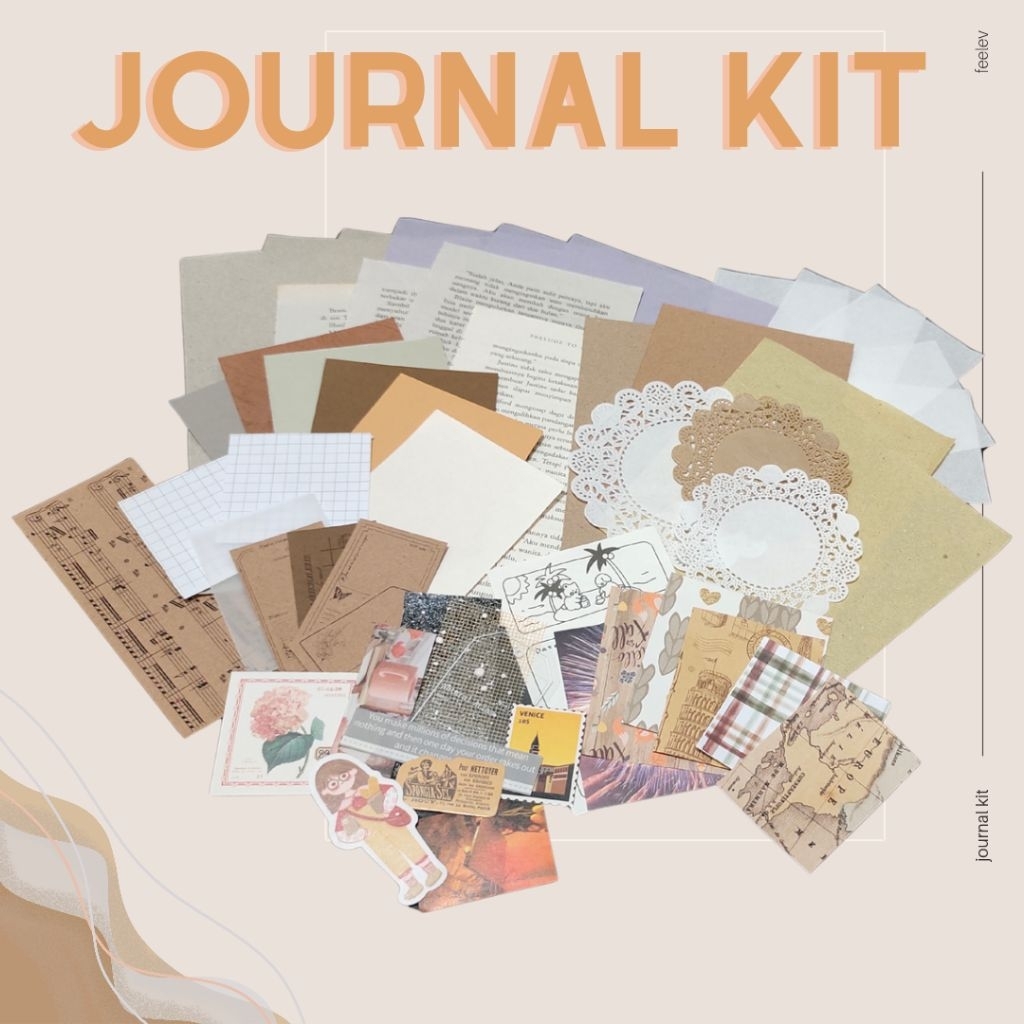 Journal kit/Scrapbook kit - 53 PCS [Vintage/Aesthetic]