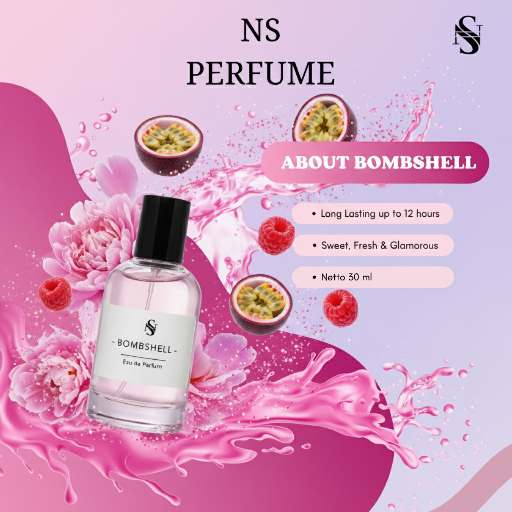 NS Perfume - [BARU] Parfum 30ml Victoria secret Bombshell Wangi Soft Parfum Wanita Tahan Lama 6-12 J