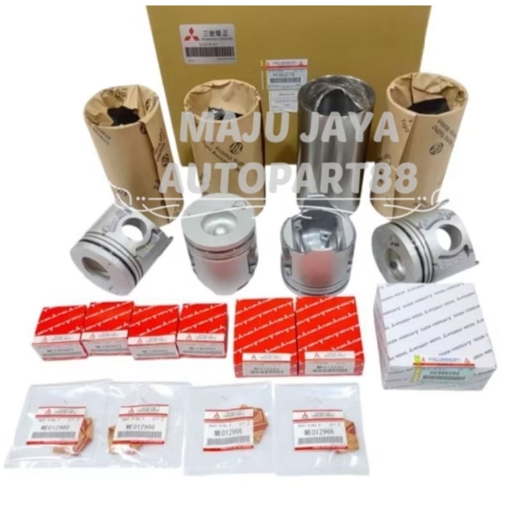LINER KIT FURING PISTON RING MITSUBISHI PS 125 PS125 CANTER ASLI ORIGINAL GRESS BARU